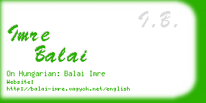 imre balai business card